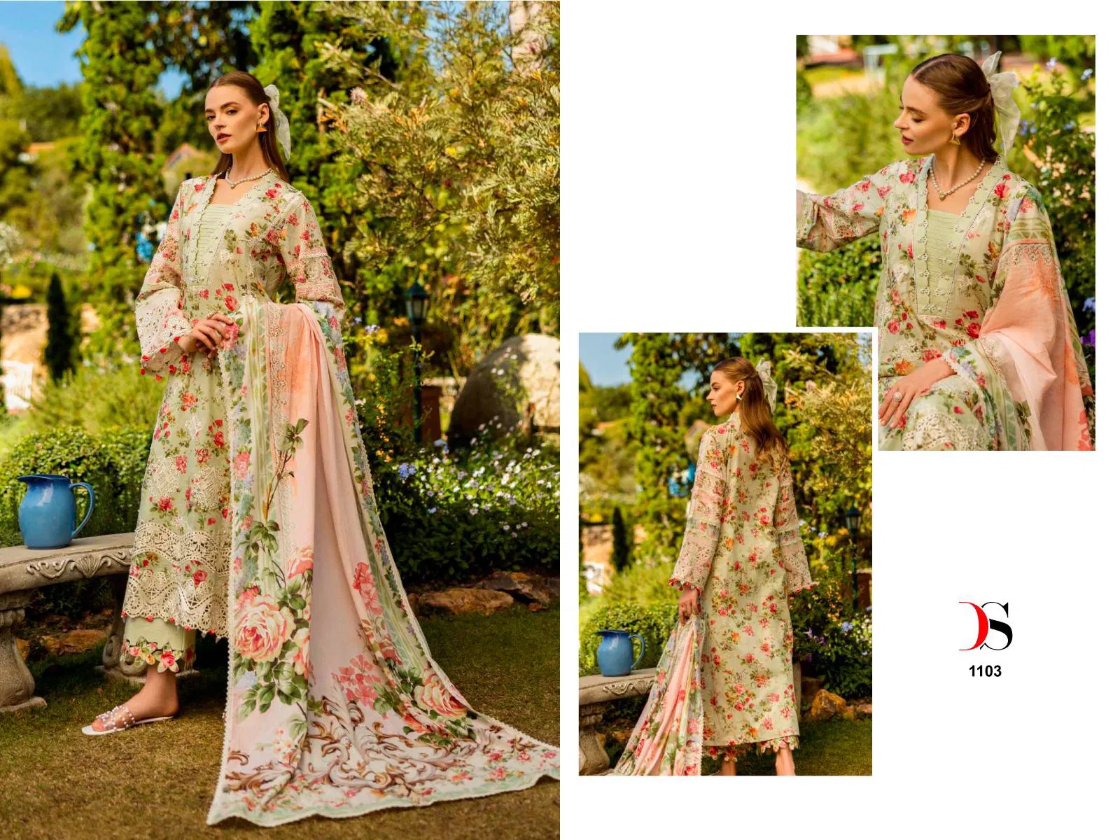 Elaf Chikankari Premium Lawn 26 By Deepsy Cotton Dupatta Pakistani Suits